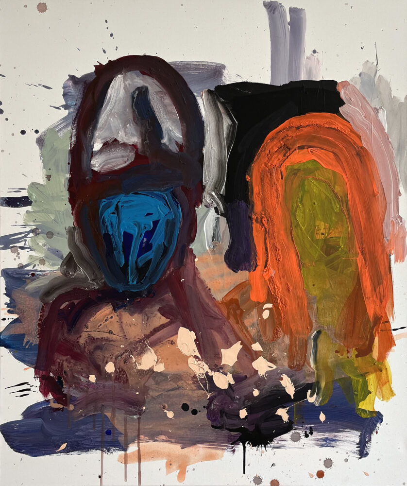 &raquo;My beloved&laquo;, acrylics on cotton, 10<span class="slash">/</span>2023, 200 × 120 cm