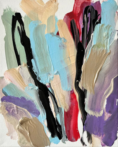 &raquo;Zwischen den Birken… 02&laquo;, acrylics on cotton, 02<span class="slash">/</span>2026, 30 x 24 cm