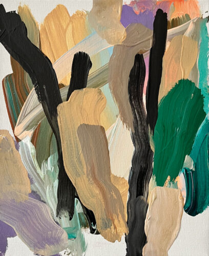 &raquo;Zwischen den Birken… 05&laquo;, acrylics on cotton, 02<span class="slash">/</span>2026, 30 x 24 cm