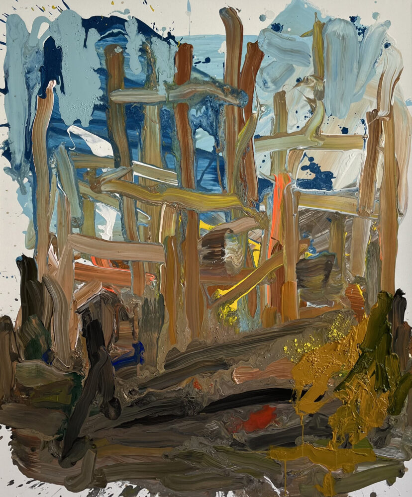 &raquo;Adventure playground&laquo;, acrylics on cotton, 04<span class="slash">/</span>2024