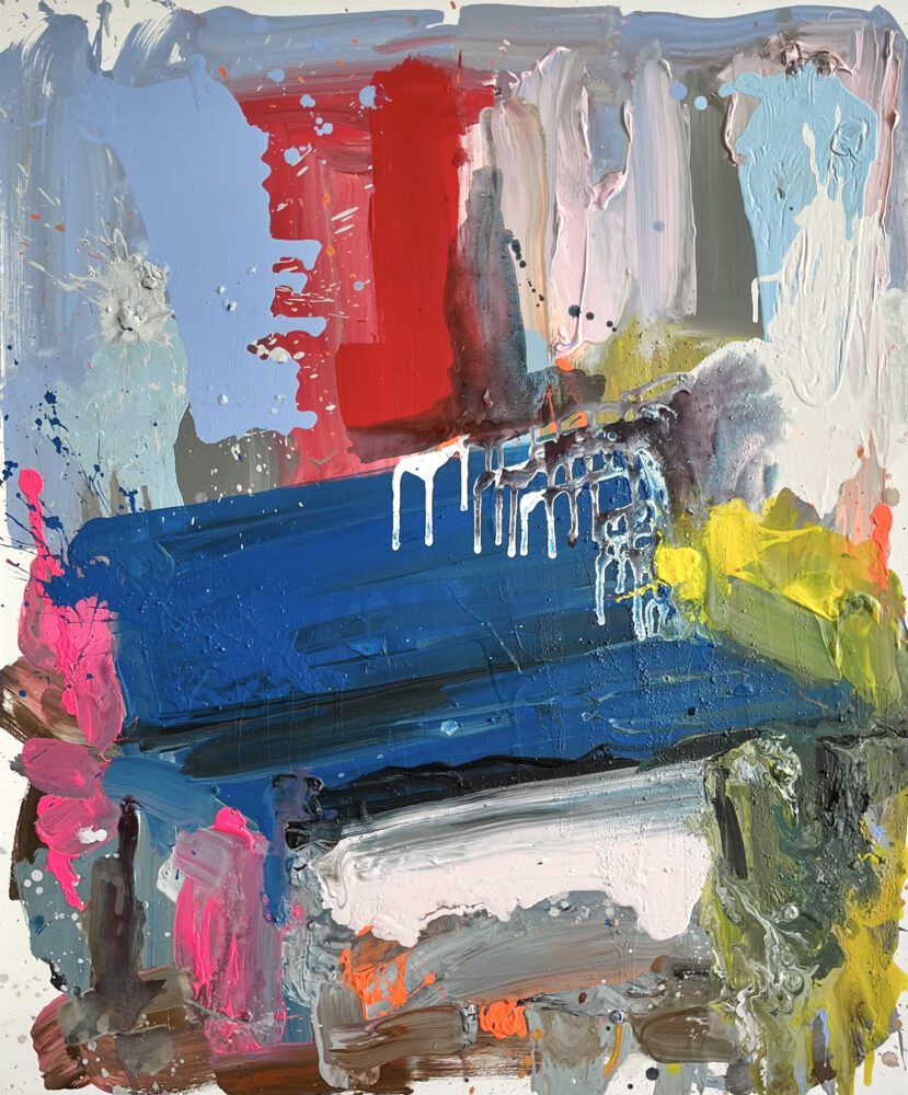 &raquo;Panton in Perlach&laquo;, acrylics on cotton, 09<span class="slash">/</span>2024