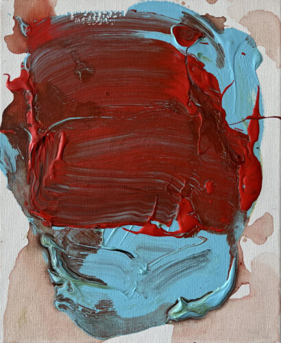 &raquo;Greeks&laquo;, acrylics on cotton, 11<span class="slash">/</span>2023, 30 x 24 cm