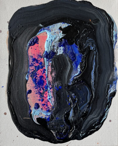 &raquo;Greeks&laquo;, acrylics on cotton, 01<span class="slash">/</span>2024, 30 x 24 cm