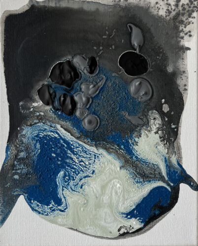 &raquo;Greeks&laquo;, acrylics on cotton, 01<span class="slash">/</span>2024, 30 x 24 cm