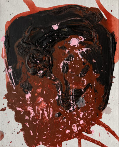 &raquo;Greeks&laquo;, acrylics on cotton, 01<span class="slash">/</span>2024, 30 x 24 cm